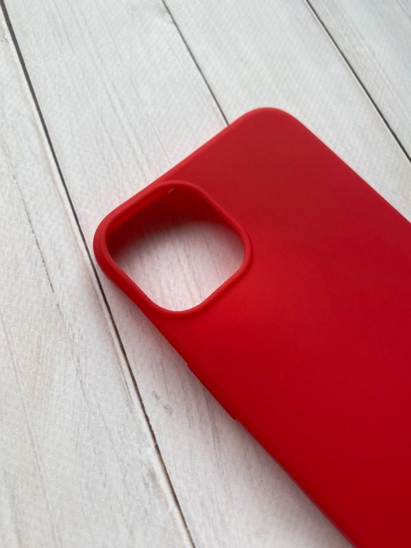 Силіконовий матовий чохол для Apple iPhone 14 Plus Червоний