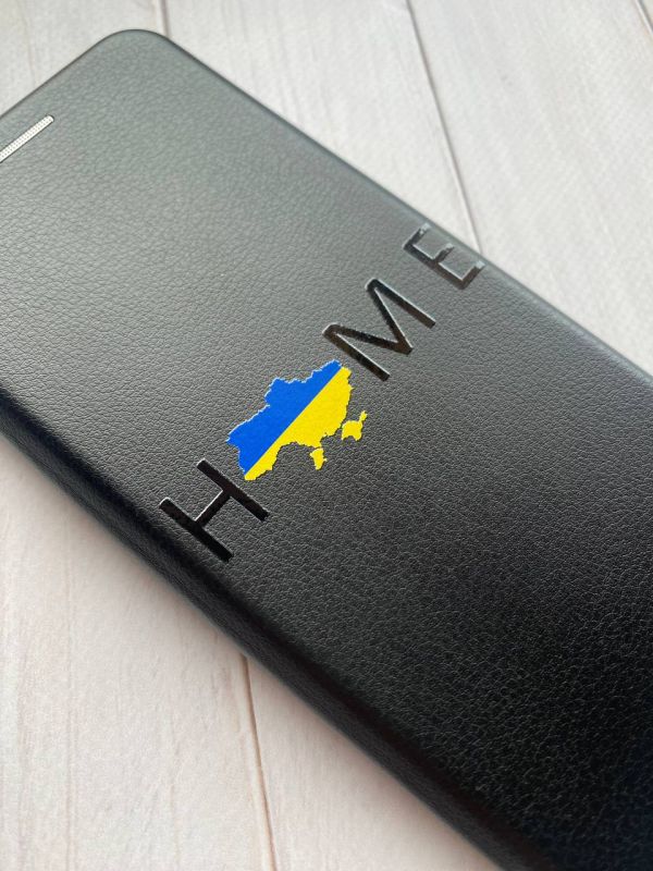 Чохол-книжка з малюнком для Xiaomi Redmi Note 8 Pro Чорний :: Дім Україна (принт 72)