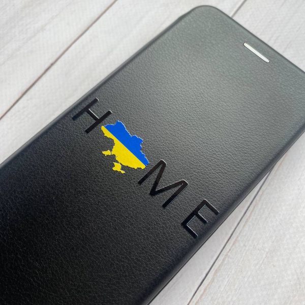 Чохол-книжка з малюнком для Xiaomi Redmi Note 8 Pro Чорний :: Дім Україна (принт 72)