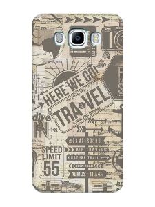 Матовий чохол з бірюзовими боками на Samsung Galaxy J7(2016) J710 :: Мандри (принт 324)