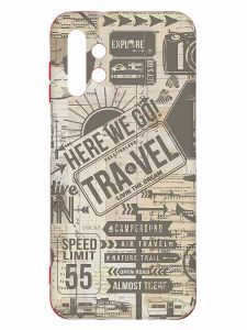 Матовий чохол з червоними боками на Samsung A13 4G :: Мандри (принт 324)