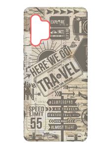 Матовий чохол з червоними боками на Samsung Galaxy A32 :: Мандри (принт 324)