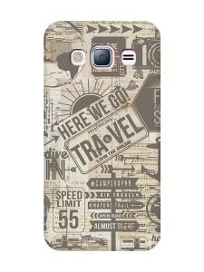 Матовий чохол з червоними боками на Samsung Galaxy J3 / J310 :: Мандри (принт 324)