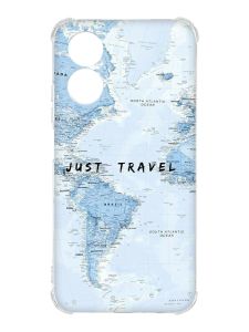 Чохол із потовщеними кутами на Oppo A17 :: Подорожі. Карта (принт 323)