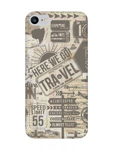 Матовий чохол з рожевими боками на iPhone 7 / 8 :: Мандри (принт 324)