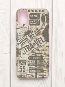 Матовий чохол з рожевими боками на Samsung Galaxy A04E/A042 :: Мандри (принт 324)