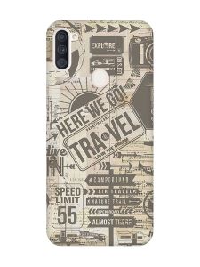 Матовий чохол з рожевими боками на Samsung Galaxy A11 :: Мандри (принт 324)