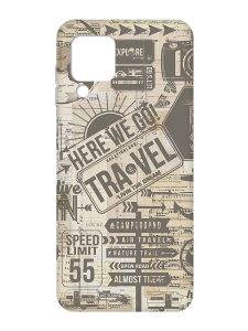 Матовий чохол з рожевими боками на Samsung Galaxy A22 4G/M32/M22 :: Мандри (принт 324)