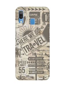 Матовий чохол з рожевими боками на Samsung Galaxy A30 (2019) / A20 (2019) :: Мандри (принт 324)