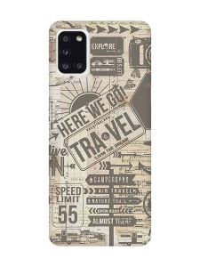 Матовий чохол з рожевими боками на Samsung Galaxy A31 :: Мандри (принт 324)