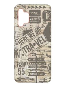 Матовий чохол з рожевими боками на Samsung Galaxy A32 :: Мандри (принт 324)