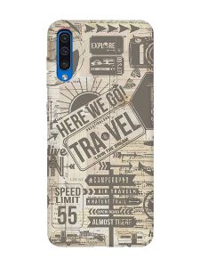 Матовий чохол з рожевими боками на Samsung Galaxy A50 (2019) A505 :: Мандри (принт 324)