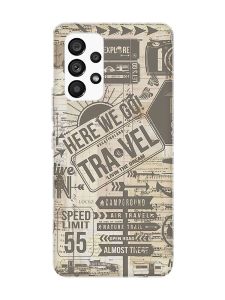 Матовий чохол з рожевими боками на Samsung Galaxy A53 4G/5G :: Мандри (принт 324)