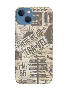 Матовий чохол з чорними боками на Apple iPhone 13 :: Мандри (принт 324)