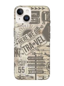 Матовий чохол з чорними боками на Apple iPhone 14 :: Мандри (принт 324)