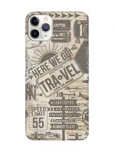 Матовий чохол з чорними боками на iPhone 11 Pro Max (6.5) :: Мандри (принт 324)