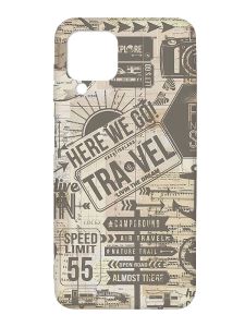 Матовий чохол з чорними боками на Samsung Galaxy A12 :: Мандри (принт 324)