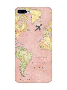 Матовий чохол з бірюзовими боками на iPhone 7 Plus/8 Plus :: Подорожі. Карта (принт 320)