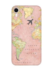 Матовий чохол з рожевими боками на Apple iPhone XR :: Подорожі. Карта (принт 320)
