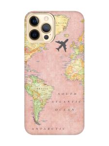 Матовий чохол з чорними боками на Apple iPhone 12 Pro Max :: Подорожі. Карта (принт 320)