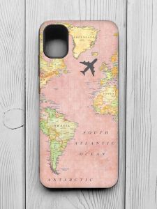 Матовий чохол з чорними боками на Samsung Galaxy A04E/A042 :: Подорожі. Карта (принт 320)