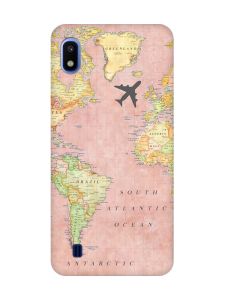 Матовий чохол з чорними боками на Samsung Galaxy A10 (2019) A105 :: Подорожі. Карта (принт 320)