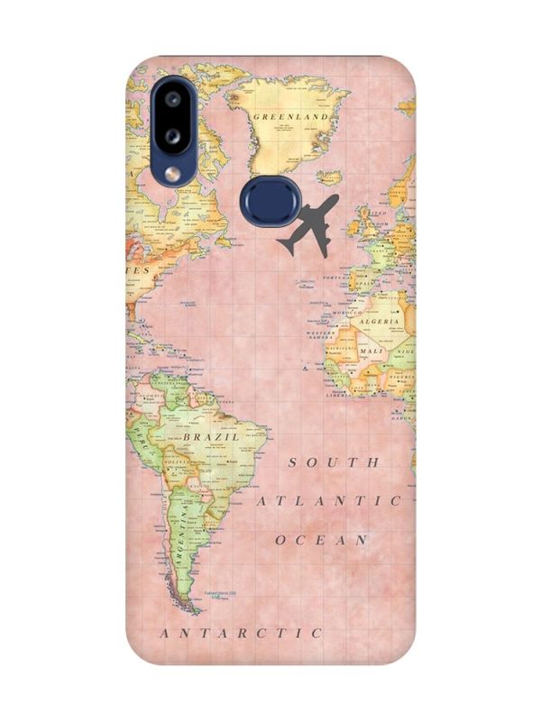 Матовий чохол з чорними боками на Samsung Galaxy A10ѕ A107 :: Подорожі. Карта (принт 320)