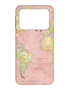 Матовий чохол з чорними боками на Xiaomi Poco X4 Pro 5G :: Подорожі. Карта (принт 320)