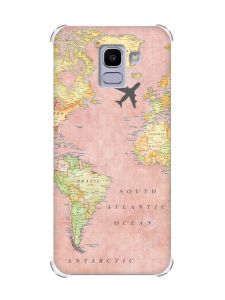 Чохол із потовщеними кутами на Samsung Galaxy J6 (2018) J600F :: Подорожі. Карта (принт 320)