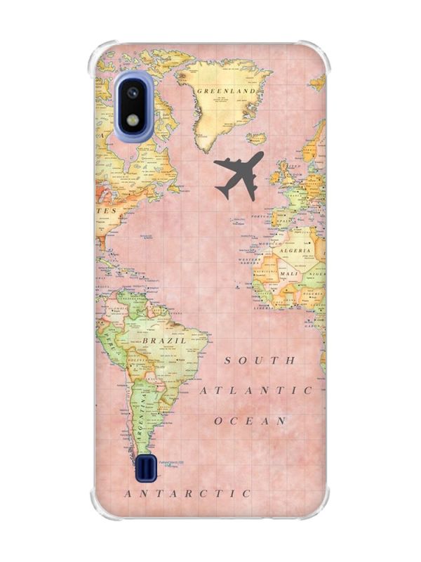 Чохол з потовщеними кутами на Samsung Galaxy A10 (2019)/A105 :: Подорожі. Карта (принт 320)