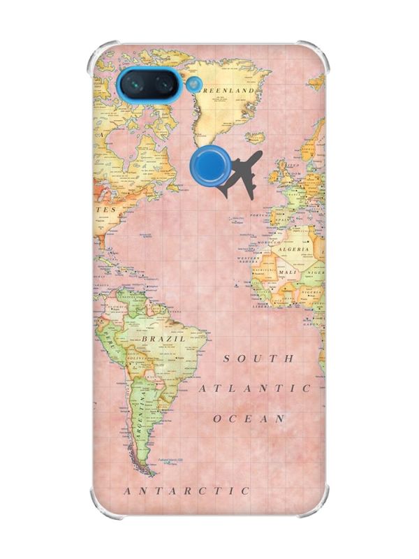 Чохол із потовщеними кутами на Xiaomi Mi 8 Lite :: Подорожі. Карта (принт 320)