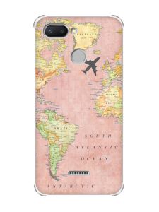 Чохол із потовщеними кутами для Xiaomi Redmi 6 :: Подорожі. Карта (принт 320)