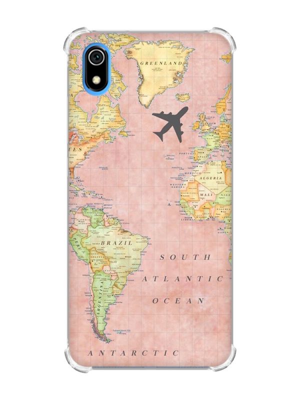 Чохол з потовщеними кутами для Xiaomi Redmi 7A :: Подорожі. Карта (принт 320)
