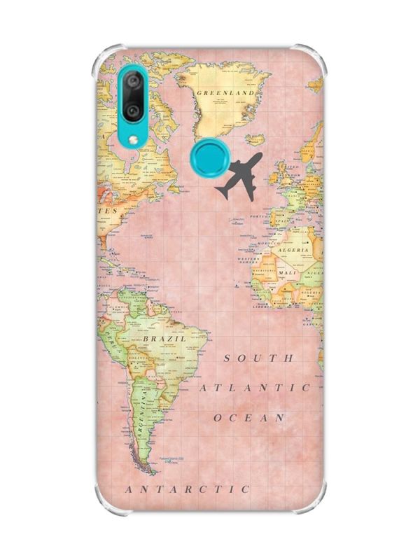Чохол з потовщеними кутами Huawei Y7 2019/Y7 prime 2019 :: Подорожі. Карта (принт 320)