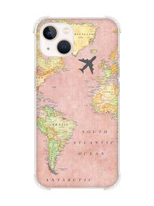 Чохол із потовщеними кутами на iPhone 14 Plus :: Подорожі. Карта (принт 320)