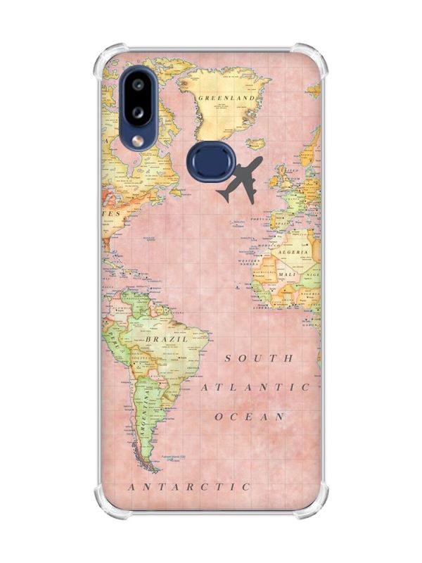 Чохол з потовщеними кутами на Samsung Galaxy A10s (A107) :: Подорожі. Карта (принт 320)