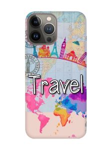 Матовий чохол з червоними боками на Apple iPhone 13 Pro :: Подорож. Travel (принт 321)