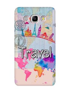 Матовий чохол з червоними боками на Samsung Galaxy J5 (2016) J510 :: Подорож. Travel (принт 321)