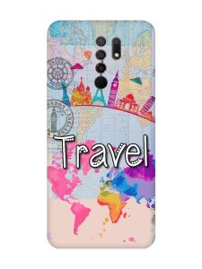 Матовий чохол з червоними боками на Xiaomi Redmi 9 :: Подорож. Travel (принт 321)