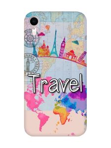 Матовий чохол з рожевими боками на Apple iPhone XR :: Подорож. Travel (принт 321)