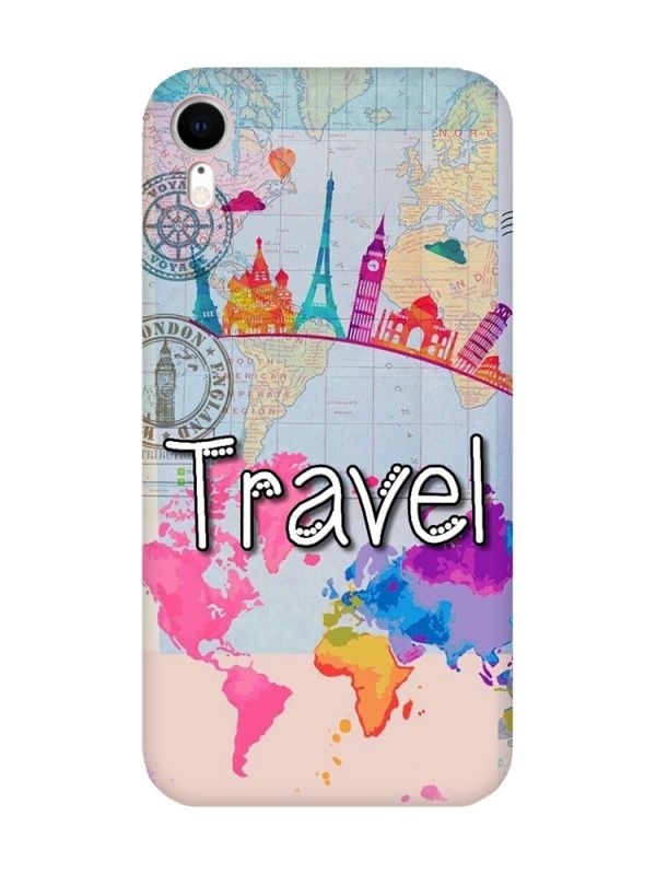 Матовий чохол з рожевими боками на Apple iPhone XR :: Подорож. Travel (принт 321)