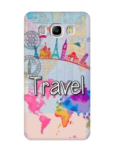 Матовий чохол з рожевими боками на Samsung Galaxy J5(2016) J510 :: Подорож. Travel (принт 321)