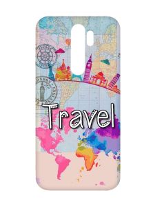 Матовий чохол з рожевими боками на Xiaomi Redmi Note 8 Pro :: Подорож. Travel (принт 321)