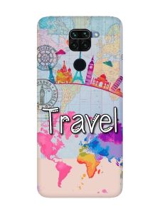 Матовий чохол з рожевими боками на Xiaomi Redmi Note 9 :: Подорож. Travel (принт 321)