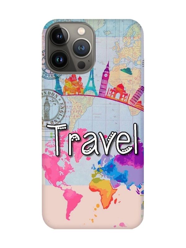 Матовий чохол з чорними боками на Apple iPhone 13 Pro :: Подорож. Travel (принт 321)