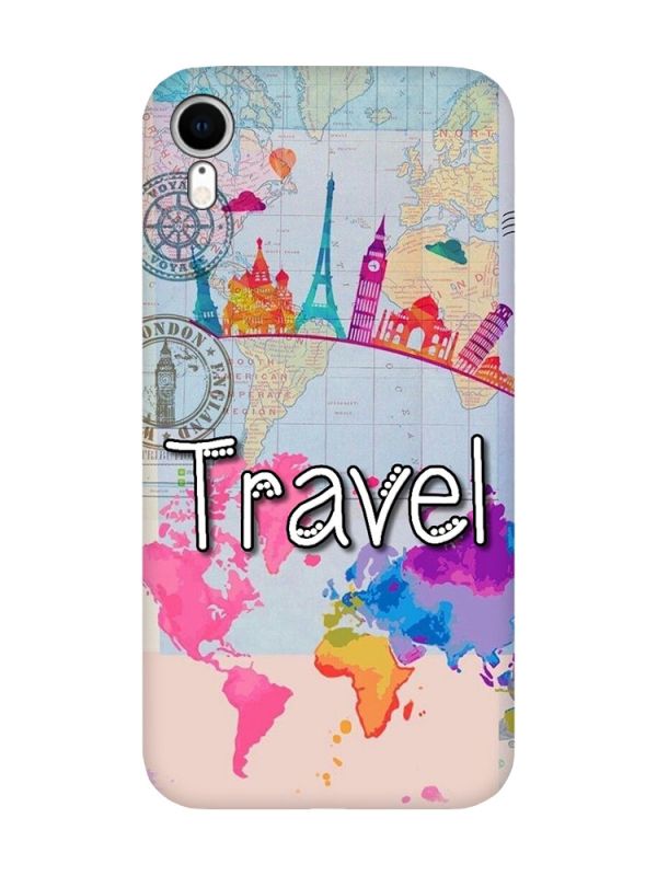 Матовий чохол з чорними боками на Apple iPhone XR :: Подорож. Travel (принт 321)