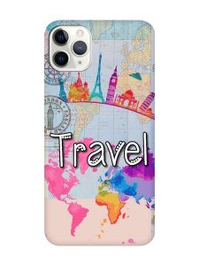 Матовий чохол з чорними боками на iPhone 11 Pro Max (6.5) :: Подорож. Travel (принт 321)