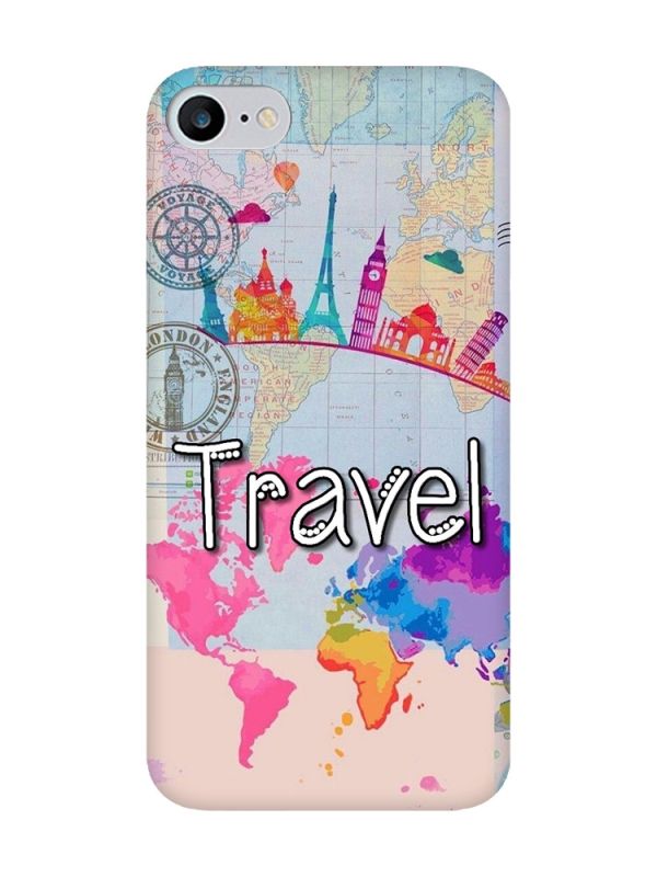 Матовий чохол з чорними боками на iPhone 7 / 8 :: Подорож. Travel (принт 321)