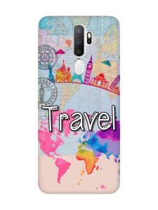 Матовий чохол з чорними боками на Oppo A5 :: Подорож. Travel (принт 321)