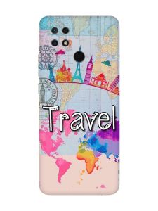 Матовий чохол з чорними боками на Xiaomi Redmi 10C :: Подорож. Travel (принт 321)